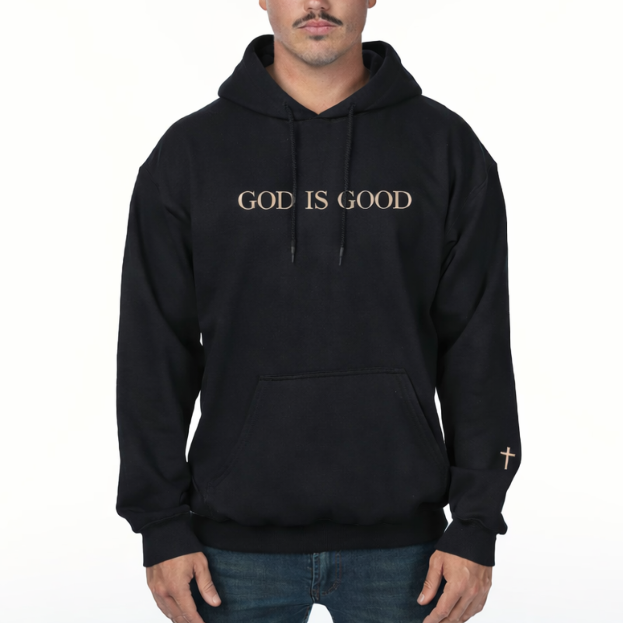 God Is Good Embroidered Minimal Hoodie