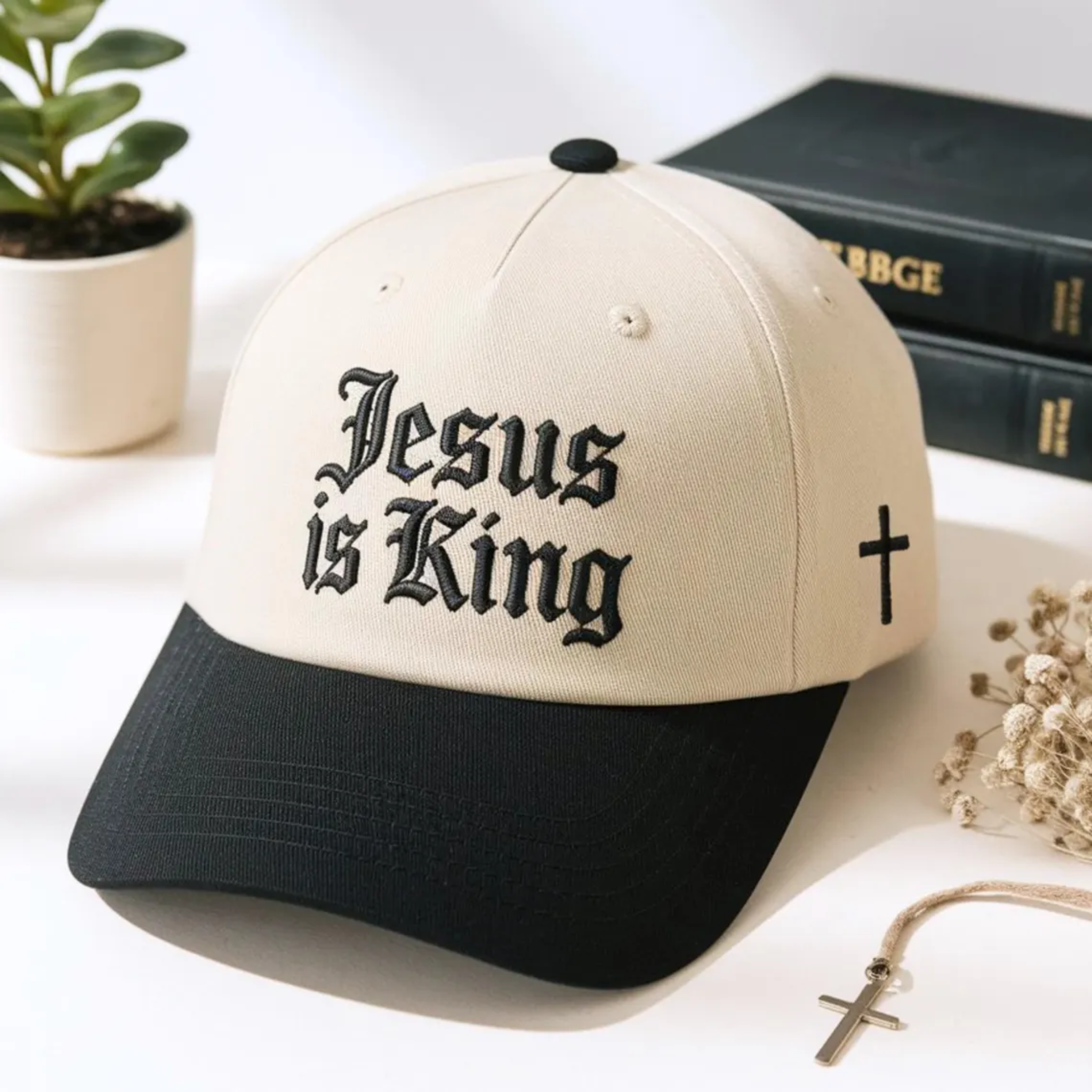 Jesus Is King Embroidered 5-Panel Hat